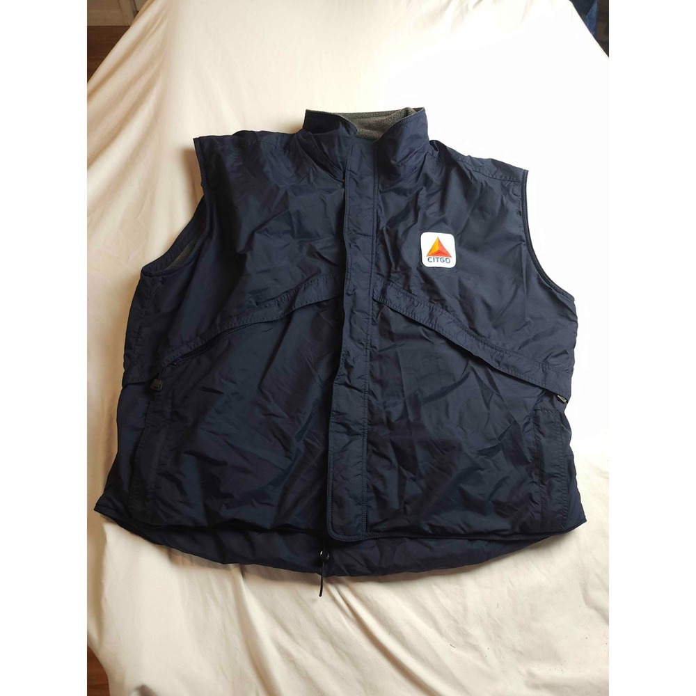 Vintage 90s Y2K WearGuard Citgo Vest Mens 3XL Nylon Fleece Lined Gorpcore Winter